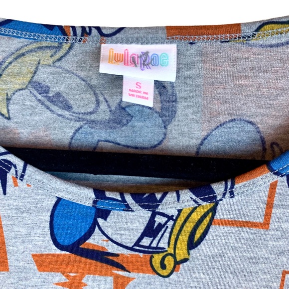 LuLaRoe Disney Collaboration Irma Tunic Top High Low Dolman Donald Duck Faces - Picture 6 of 11